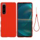 For SonySony Xperia 1 IV Liquid Silicone Phone Case Soft Cover, Red
