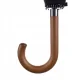 Malatec Large Umbrella with Wooden Handle, 24 Ribs, Black