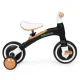 ECOTOYS 3-in-1 Toddler Balance Bike with Pedals and Training Wheels, Black