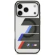BMW M IML Metal Buttons Tricolor Lines MagSafe Case for iPhone 17 Pro, Gray