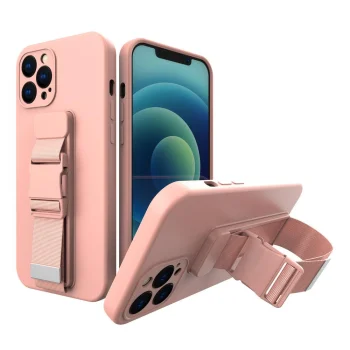 Case with Lanyard for Xiaomi Poco X3 NFC, Pink