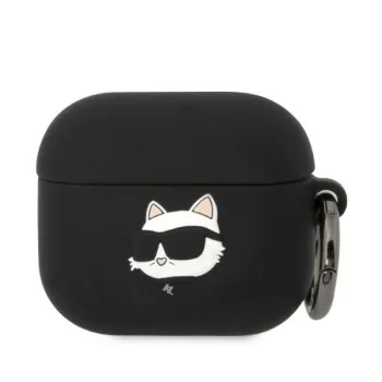 Karl Lagerfeld AirPods 3 Case Silicone Choupette Head 3D, Black