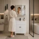Modernhome Bathroom Cabinet with Sink and Mirror Set