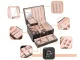 Jewelry Box Organizer with Mirror and Key, Black