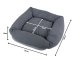 Soft Pet Bed for Dogs and Cats, 55x55 cm, Grey