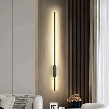 LED Light Wall Lamp Minimalist Sconce, 100cm, 4000K, Black