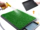 Dog Potty Training Tray with Artificial Grass, 3 Layers, 63x50cm