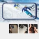 Skaidrus dėklas iPhone 13 Pro su mėlynu rėmeliu Hybrid Armor Clear 3 in 1