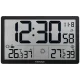 Kienzle Jumbo NEO Weather Station with LCD Wall Clock and Outdoor Sensor, Black