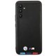 BMW Samsung Galaxy A54 Case Leather Stamp Tricolor, Black