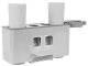 Automatic Dispenser for Two Toothpastes with Cup and Holder for Bathroom