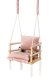 Home Garden Wooden Hanging Baby Swing 3-in-1, Pink