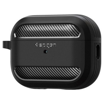 Apple Airpods Pro 1 / 2 Spigen Rugged Armor Case Cover, Black