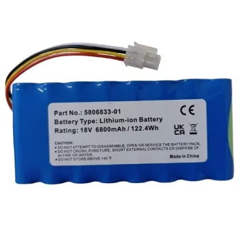 Battery Compatible with Husqvarna 5806833-01 (18V, 6.8Ah, Li-ion)