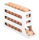 Rolling Egg Dispenser for Refrigerator, 30-Egg Holder, White
