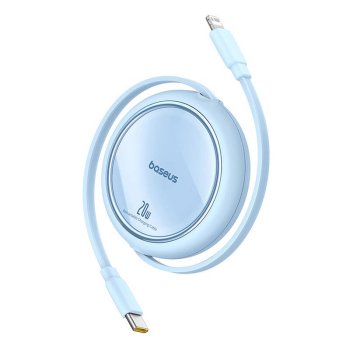 USB-C to Lightning Cable Baseus Free2Pull 20W 1m Blue