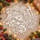 Wooden Christmas Tree Ornaments, Decorations, 20 Pcs, White