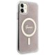 Guess iPhone 11 Case IML 4G Gold Stripe, Pink
