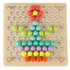 Wooden Bead Mosaic Educational Puzzle Montessori, 77 pcs