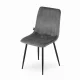 Leobert Upholstered Chairs, 4 pcs, Dark Grey Velvet