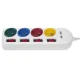 Maclean MCE229 W Power Strip, 4 Outlets, 2xUSB, 1.5m, White