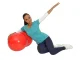 Peanut Gymnastic Ball with Pump 40x80cm, Red