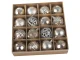 Christmas Tree Baubles Set 6cm Plastic 16 pcs Silver
