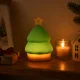 Silicone LED Night Light Christmas Tree, USB, 3 Modes, Green/Brown