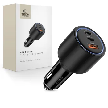 Tech-Protect PD175W Car Charger CC04, Black