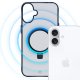 3Mk Protection Smoke Case Mag&Stand for Apple iPhone 16, Black