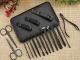 18-Piece Manicure and Pedicure Nail Care Set with Travel Case, Black