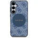 Guess 4G Round Patch Classic Logo MagSafe Case for Samsung Galaxy S25+, Blue