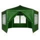 MultiGarden Garden Gazebo Pavilion 2x2x2 m with Walls and Windows, Green