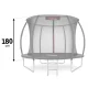 Neo-Sport Inner Trampoline Safety Net 252 cm 8ft 6 Poles