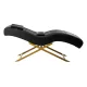 Eyelash Extension Bed Sillon Alba, Black with Gold Base