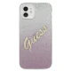 Guess iPhone 12 mini Case Glitter Gradient Script, Pink