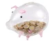 Large Glass Piggy Bank for Adults & Kids, Clear Money Saving Jar for Coins & Bills