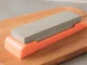 Double-Sided Rectangular Knife and Scissors Sharpening Stone with Base