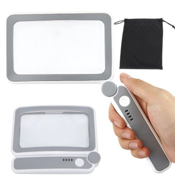 Rechargeable Magnifying Glass with Light 4x LED Handheld Magnifier