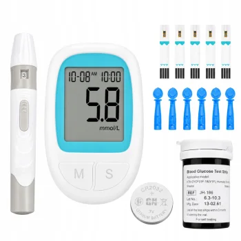 Blood Glucose Meter with 50 Test Strips and 50 Lancets