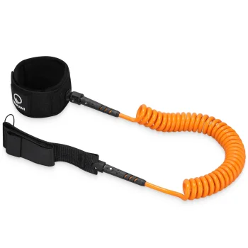TSUNAMI SUP Board Coiled Safety Leash, Orange