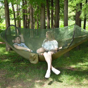 Tourist hammock with mosquito net survi