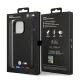BMW iPhone 14 Pro Case Leather Stamp Tricolor MagSafe, Black