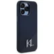 Karl Lagerfeld iPhone 15 Pro Max Case Silicone Shadow Metal Initial MagSafe, Black