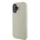 Guess iPhone 16 Case Grained Ring MagSafe, Beige