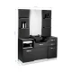 Hairdressing Station with Sink Gabbiano B085B, Black