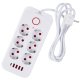 Maclean MCE389 W Power Strip, 6 Sockets, 4x USB-A, 1x USB-C, 1.5m, White