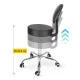 Swivel Medical & Massage Stool with Backrest 4FIZJO PURE+, Black