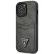 Guess 4G Triangle Logo Cardslot vāciņš iPhone 13 / 13 Pro, melns