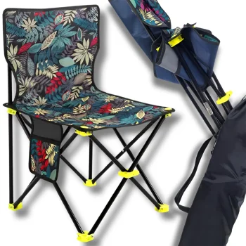 Folding Camping Chair with Backrest and Pocket IDI-102